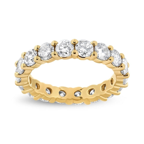 14K Yellow Gold 3.00 Cttw Shared Prong Set Round Cut Diamond Eternity