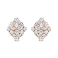 18K Rose Gold 8 1/3 Cttw Pear and Round Diamond Floral Cluster Omega