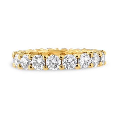 14K Yellow Gold 3.00 Cttw Shared Prong Set Round Cut Diamond Eternity