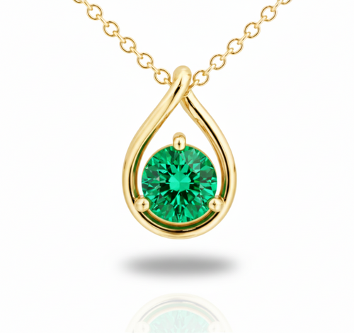 Celeste Teardrop Emerald Necklace
