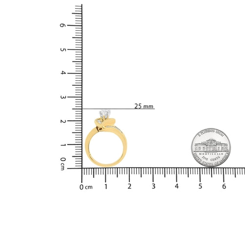 14K Yellow Gold Princess, Baguette, and Pie cut Diamond Marquise