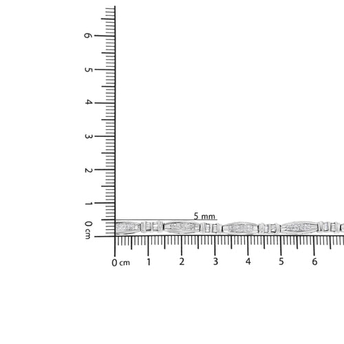 14K White Gold 2.0 Cttw Channel-Set Alternating Baguette and