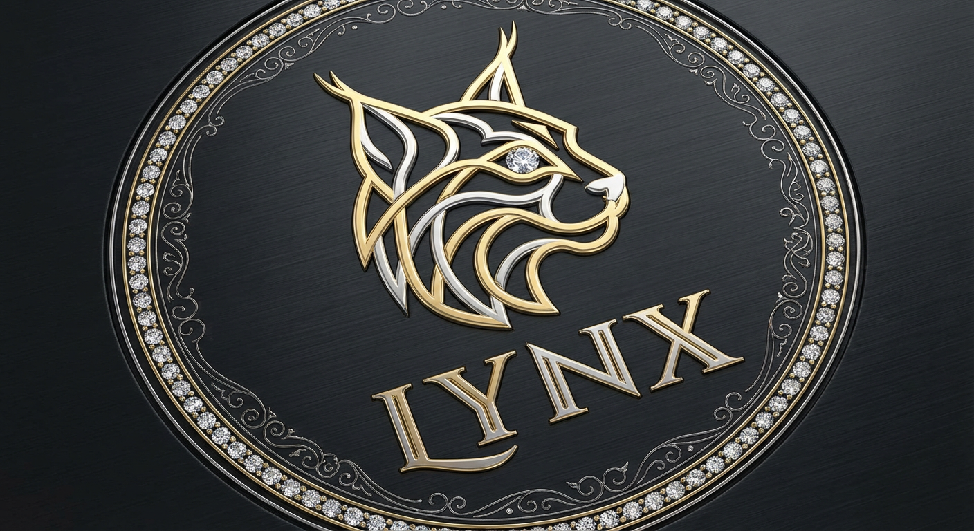 Gold lynx logo with 'LYNX' text on a dark background